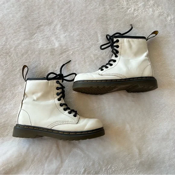 Dr. Martens 1460 8-Eye Boots in White - Picture 2 of 8
